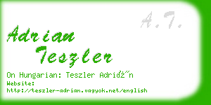 adrian teszler business card